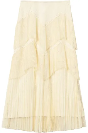Twin-Set Pleated tulle maxi skirt