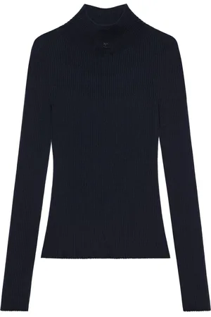 Courrèges Mock-neck ribbed jumper