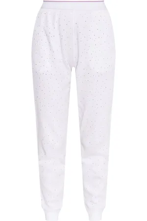 Alexander Wang Crystal-embellished track pants