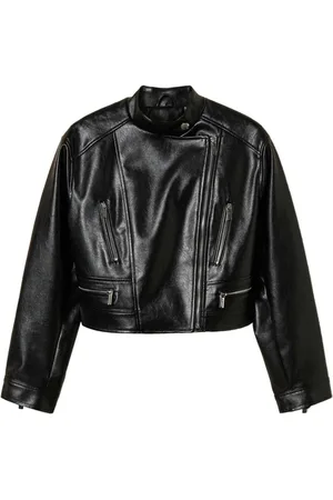 Twin-Set Faux-leather biker jacket