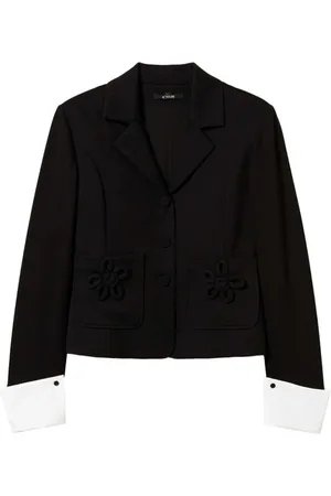 Twin-Set Floral-appliqué blazer