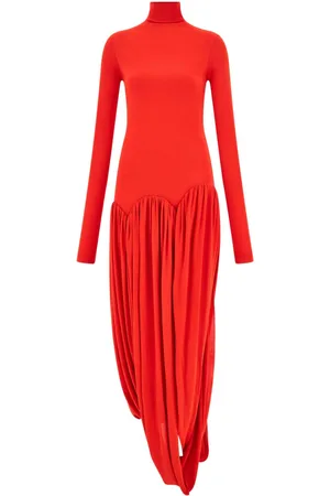 Salvatore Ferragamo Turtleneck tulip-design dress