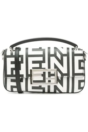Fendi 2010-2024 Marc Jacobs Nappa Vitello King Logo Print Phone Baguette satchel