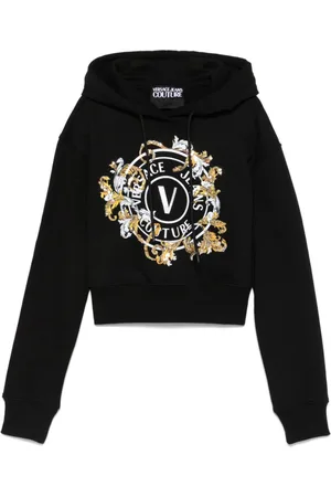 VERSACE Logo-print hoodie