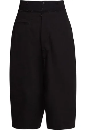 Maison Margiela Raw-edge drop-crotch shorts