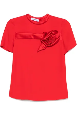 DICE KAYEK Rose embroidered t-shirt