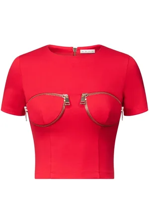 AREA Zip-detail T-shirt