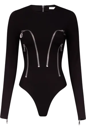 AREA Long sleeve zipper-detailed bodysuit