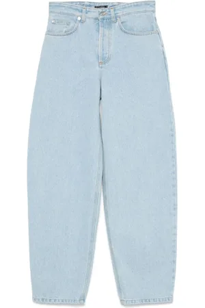 MUGLER Lace-up wide leg jeans
