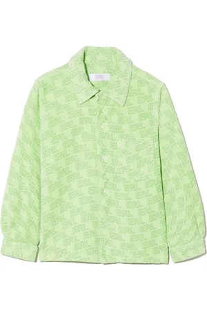ERL Logo-print corduroy shirt