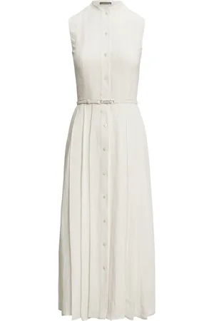 Ralph Lauren Pleated belted midi dress