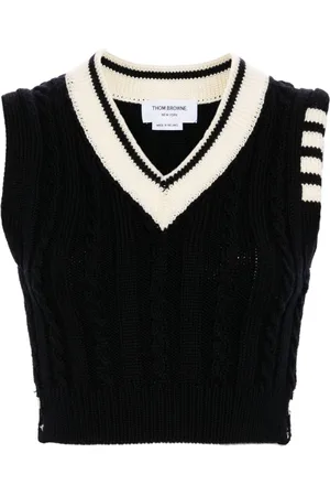 Thom Browne 4-Bar cable-knit vest