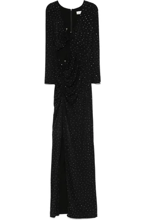 NISSA Crystal-embellished maxi dress
