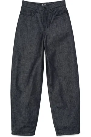 MUGLER Lace-up wide leg jeans