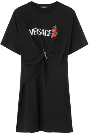 VERSACE Safety Pin embroidered T-shirt dress
