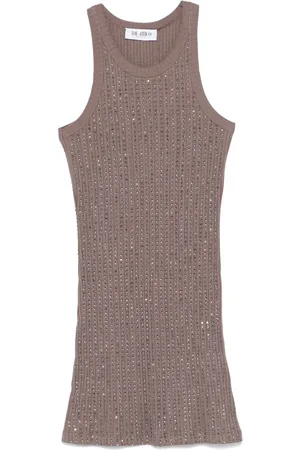 The Attico Crystal-embellished mini dress
