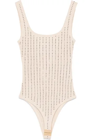 The Attico Crystal-embellished bodysuit