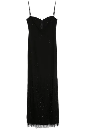 NISSA Crystal-embellishment maxi dress
