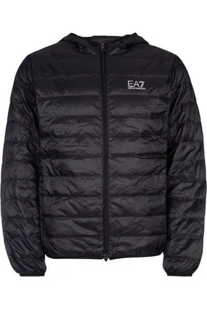 EA7 Logo-print padded jacket