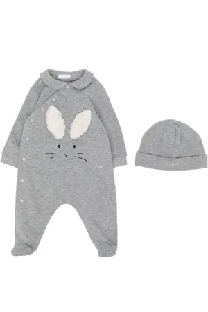 Il gufo Appliqué cotton babygrow sets