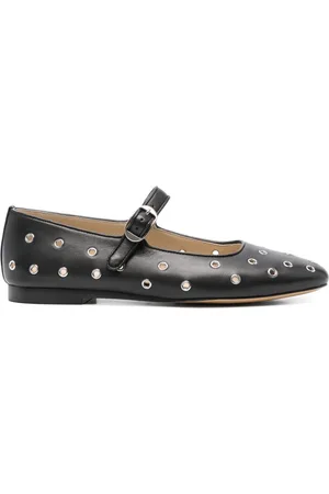 Le Monde Beryl Eyelet-studded ballet flats