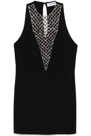 The Attico Bead-embellished mini dress