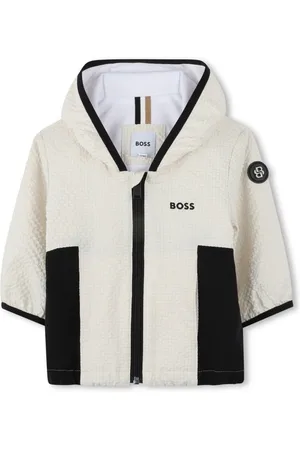 HUGO BOSS Logo-print hooded windbreaker