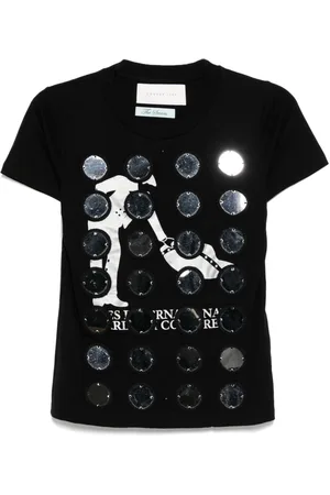 Conner Ives The Reconstituted Mirror Disc embroidery T-shirt