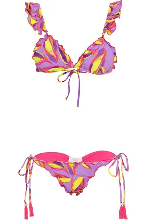 Brigitte Leaf-print bikini set