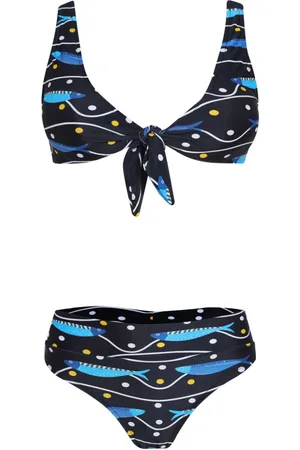 Brigitte Fish-print bikini set