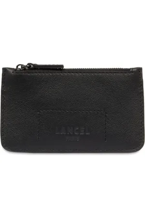 LANCEL Logo-stamp leather card holder