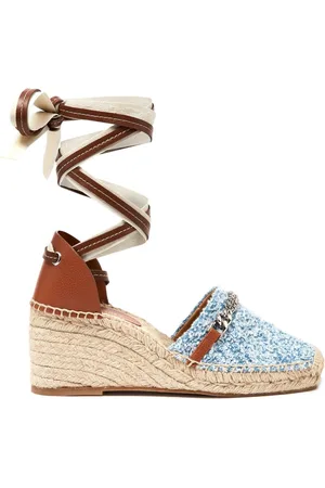 Stella McCartney Gaia Denim Boucle espadrilles