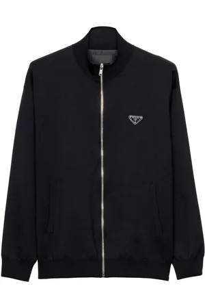 Prada Logo patch cardigan