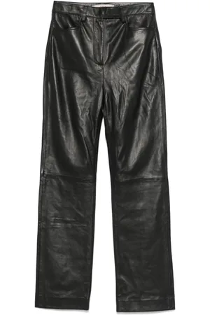 REMAIN Straight-leg leather trousers