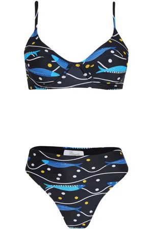 Brigitte Sardines-print bikini