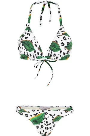 Brigitte Leaf-print bikini set
