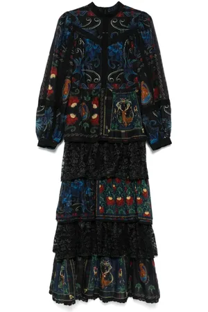 Farm Rio Arabesque Scarves maxi dress