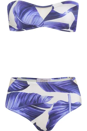 Brigitte Leaf-print bikini set