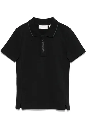Calvin Klein Logo-embroidered piqué polo shirt