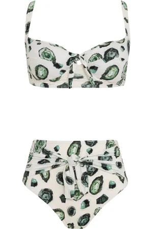 Brigitte Emerald-print bikini