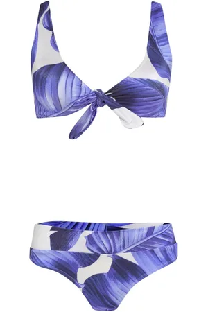 Brigitte Leaf-print bikini