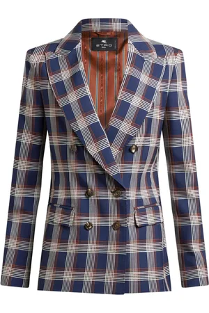 Etro Check tweed blazer
