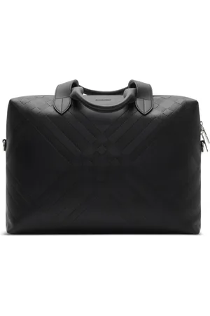 Burberry Check-embossed briefcase
