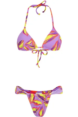 Brigitte Leaf-print bikini set