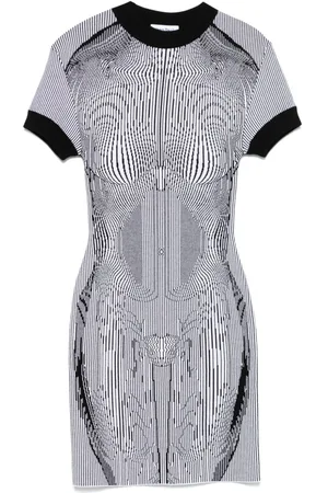 Jean Paul Gaultier Anatomy-intarsia mini dress