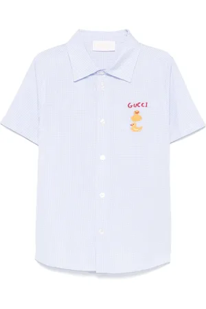Gucci Embroidered cotton shirt