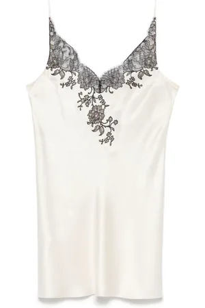 CARINE GILSON Lace-detailed slip dress