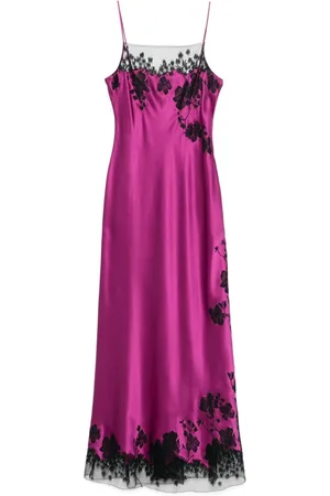 CARINE GILSON Lace-detail long slip dress