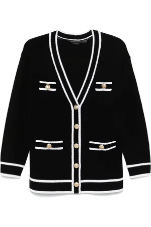 ALICE+OLIVIA Stripe-trim cardigan