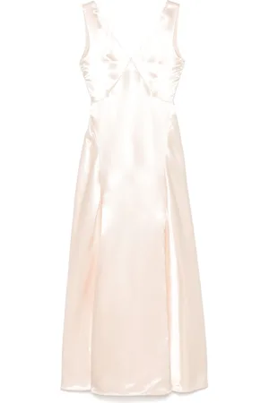 Serafini Satin-finish maxi skirt